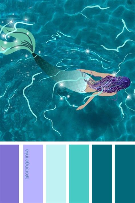 La colors mermaid magic color palette